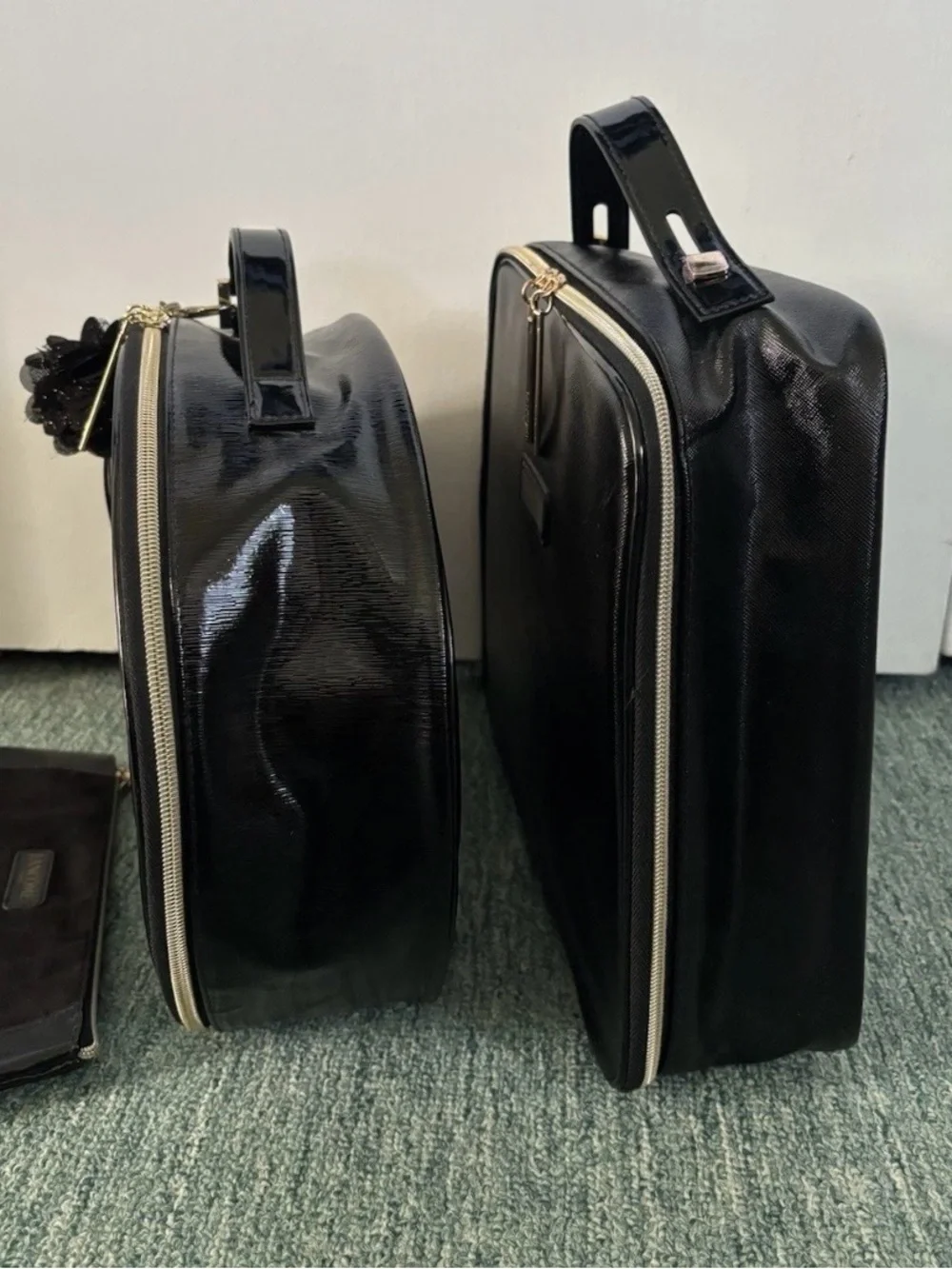 Lancôme Paris Women’s Large Black Makeup Cosmetic Case Bag Lot Storage Travel